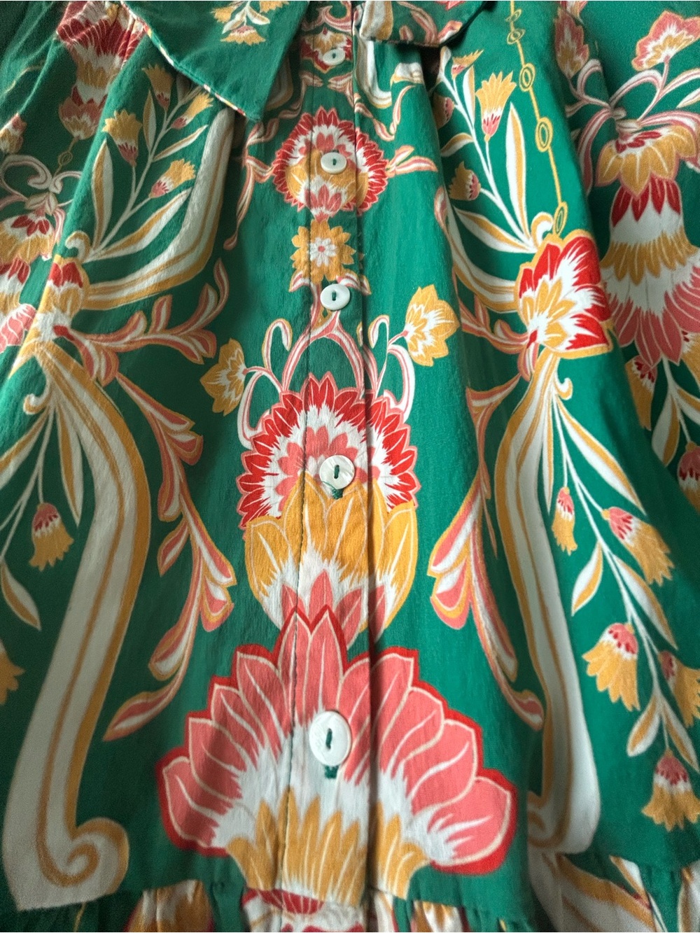 Jude Connally Mirabella Midi Dress Size L Green Floral Belted NWT - Picture 8 of 16